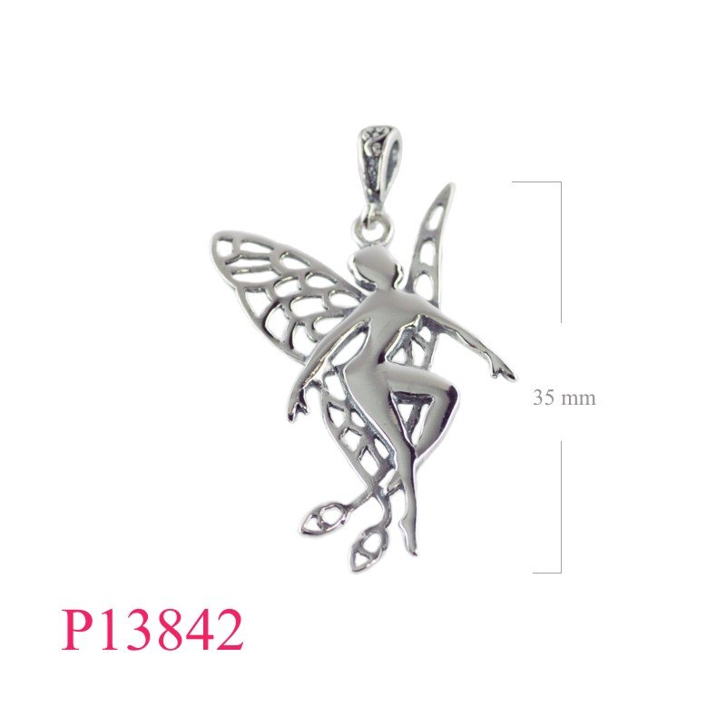 Pendant, fairy silhouette design.