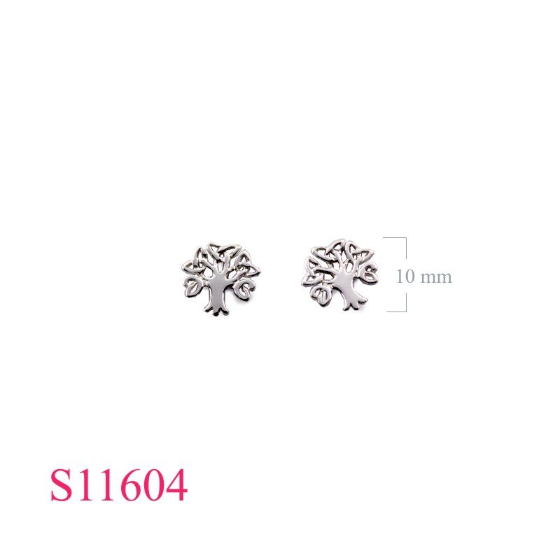 Tree Of Life Earrings, Travel Jewelry Earrings, 10mm Trinity .