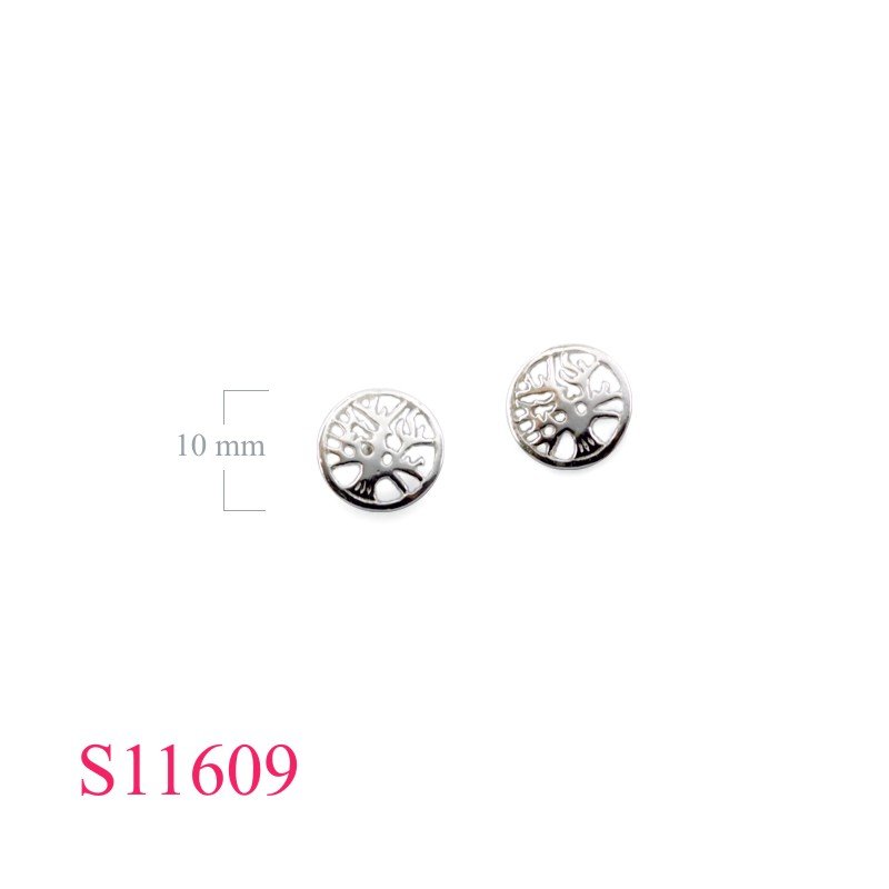 Tree Of Life Earrings, Travel Jewelry Earrings, 10mm round .