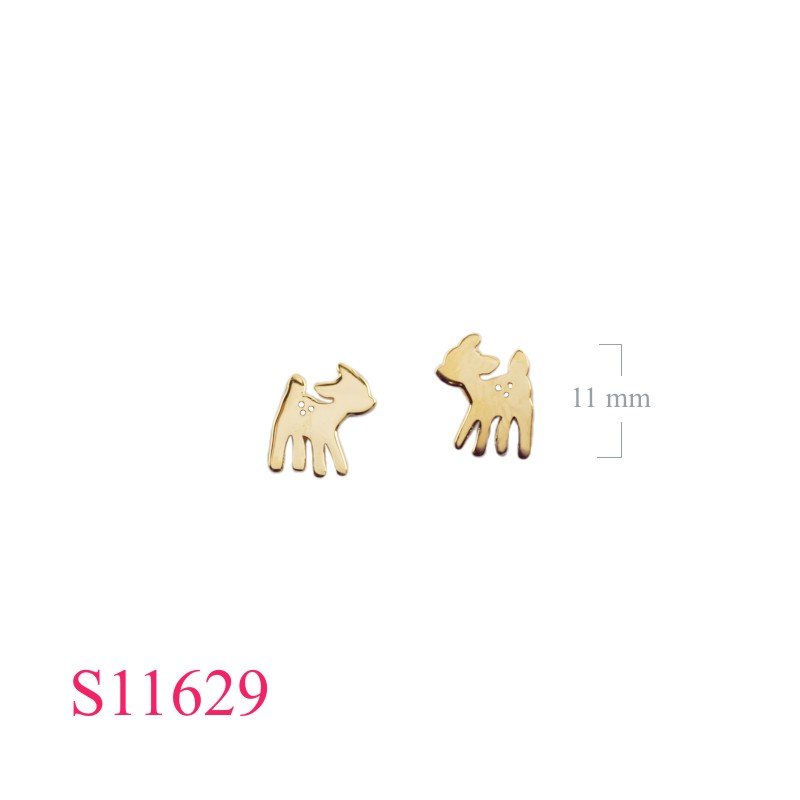 Earrings, baby deer.