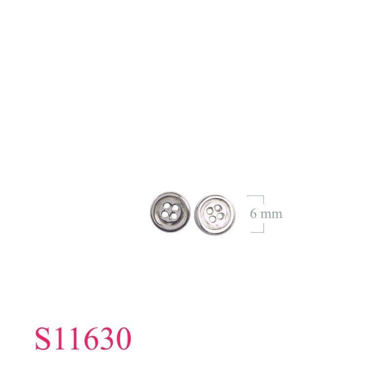 Earrings, 6mm button.