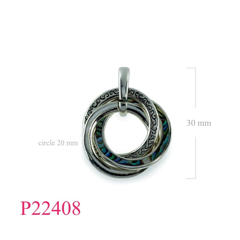 Pendant, 3 rings design.