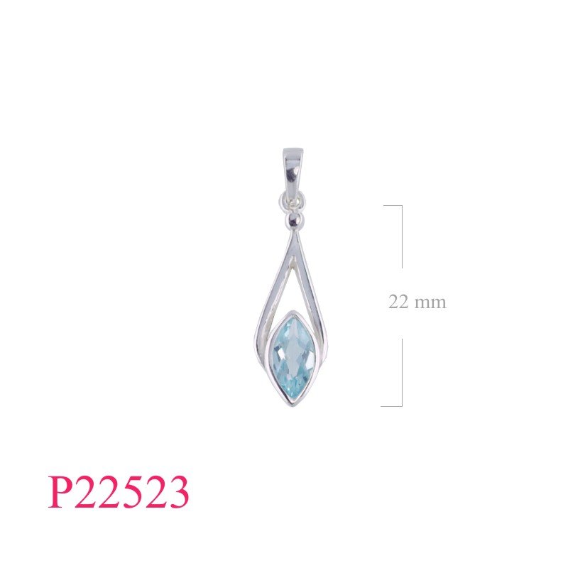 Pendant, 9x4.5mm marquise Real stone.