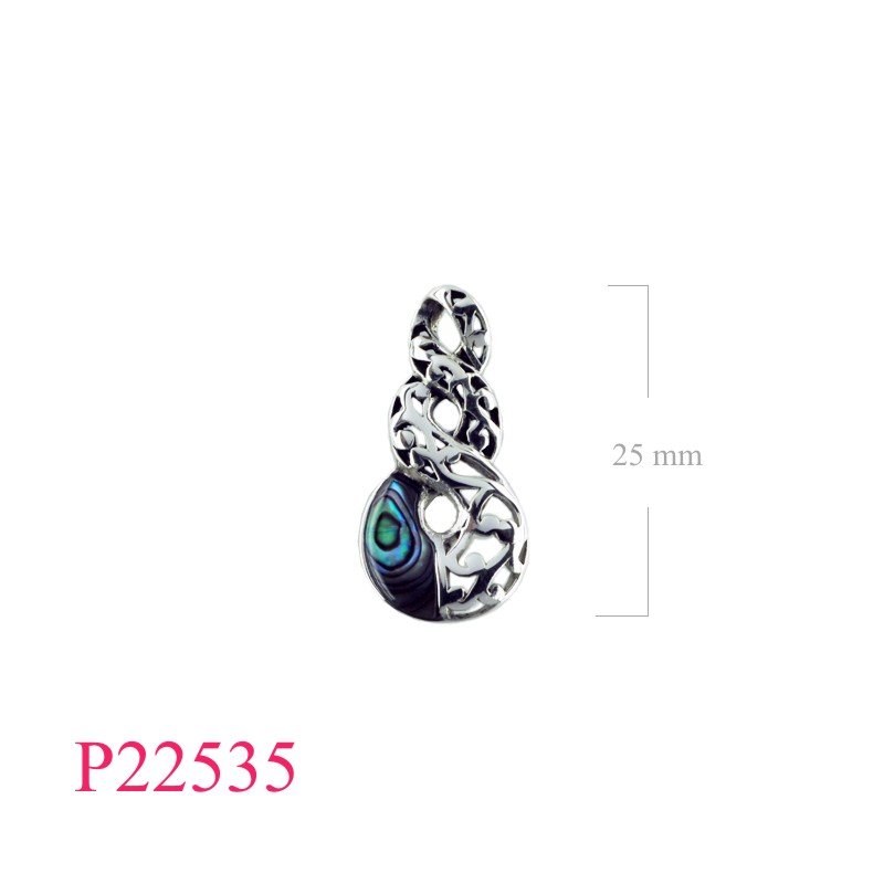 Pendant, filigree twist design.