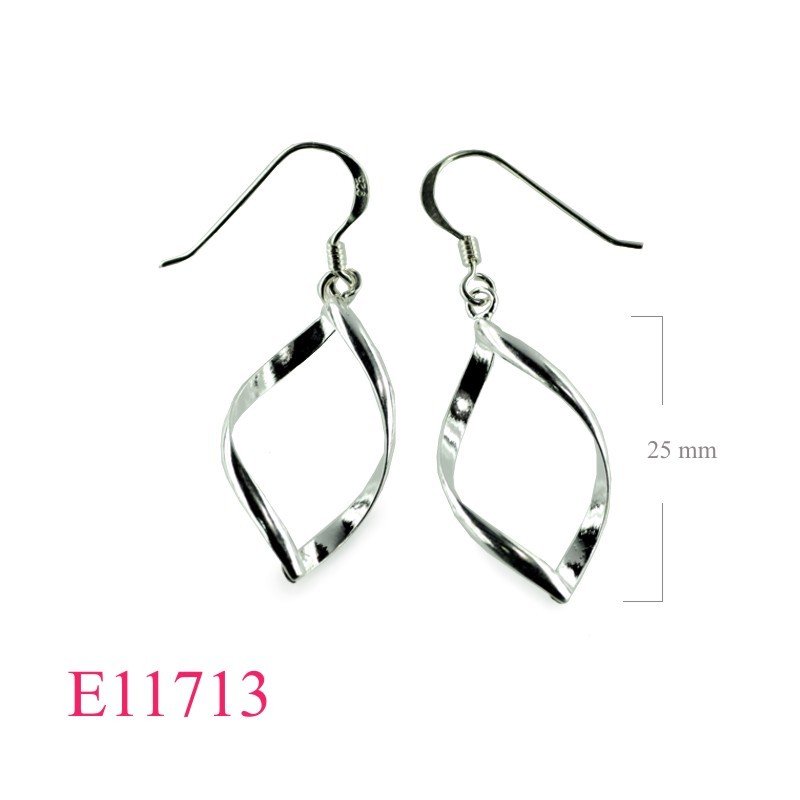 Earrings, twist loop.