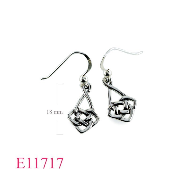 Earrings, drop Celtic.