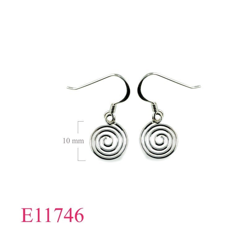 Earrings, swirl.