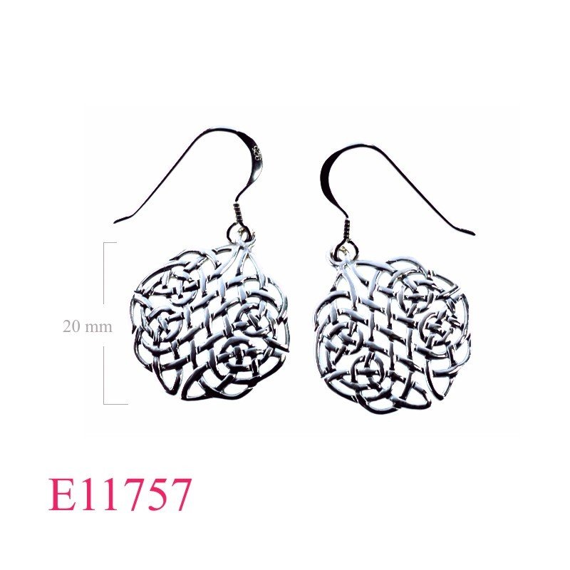 Earrings, open Celtic.