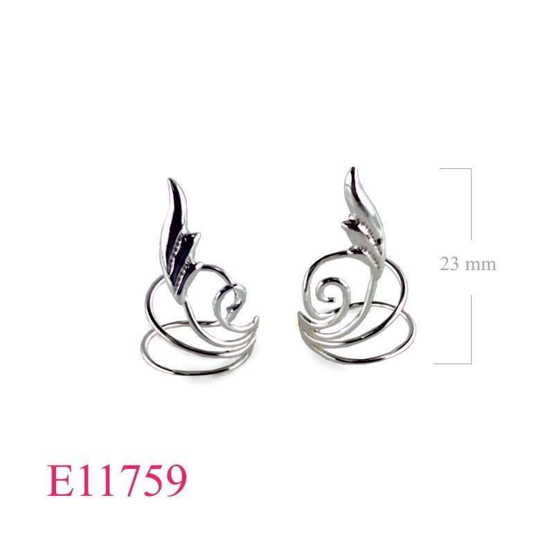 Earrings, wing earcuff.