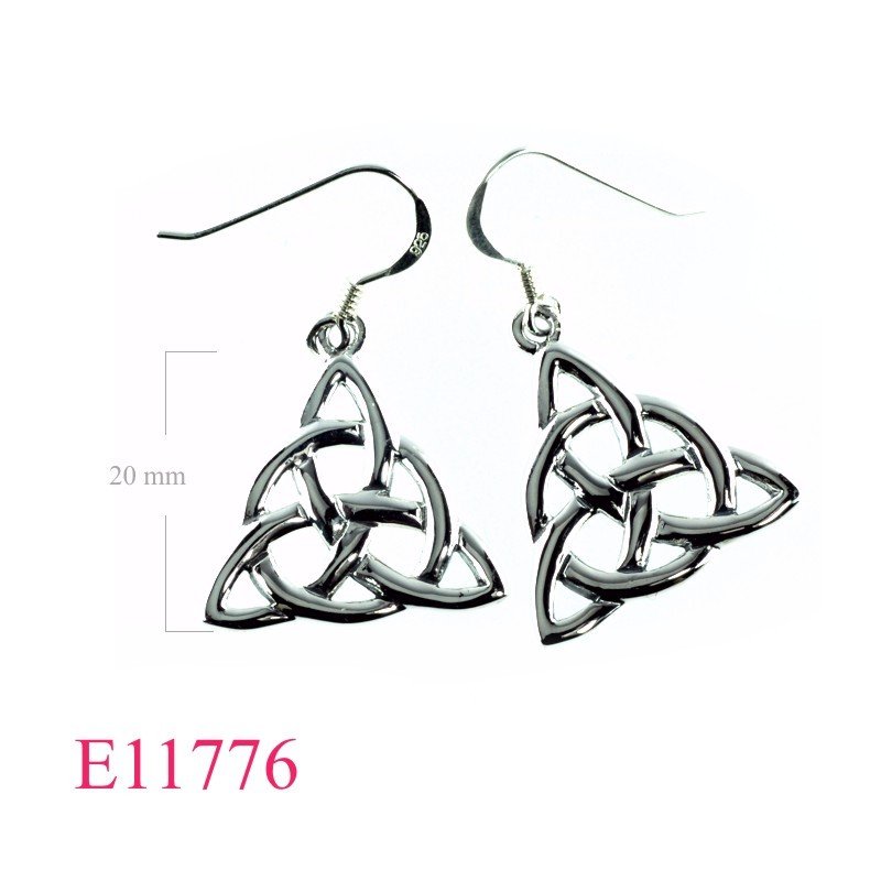 Earrings, triangle Celtic.