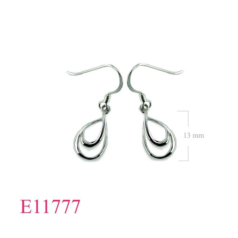 Earrings, opened drops.