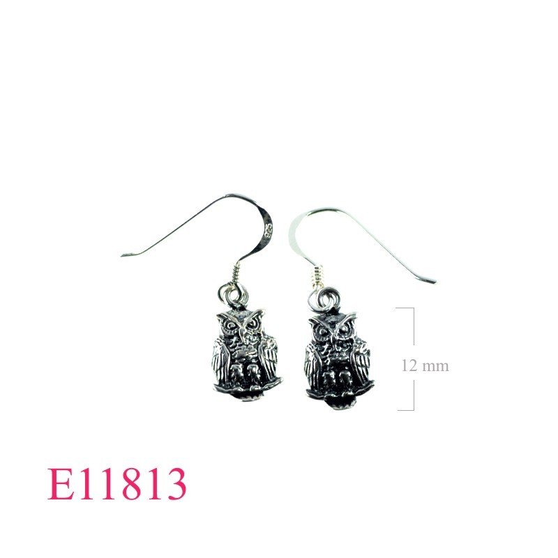 Earrings, owl.