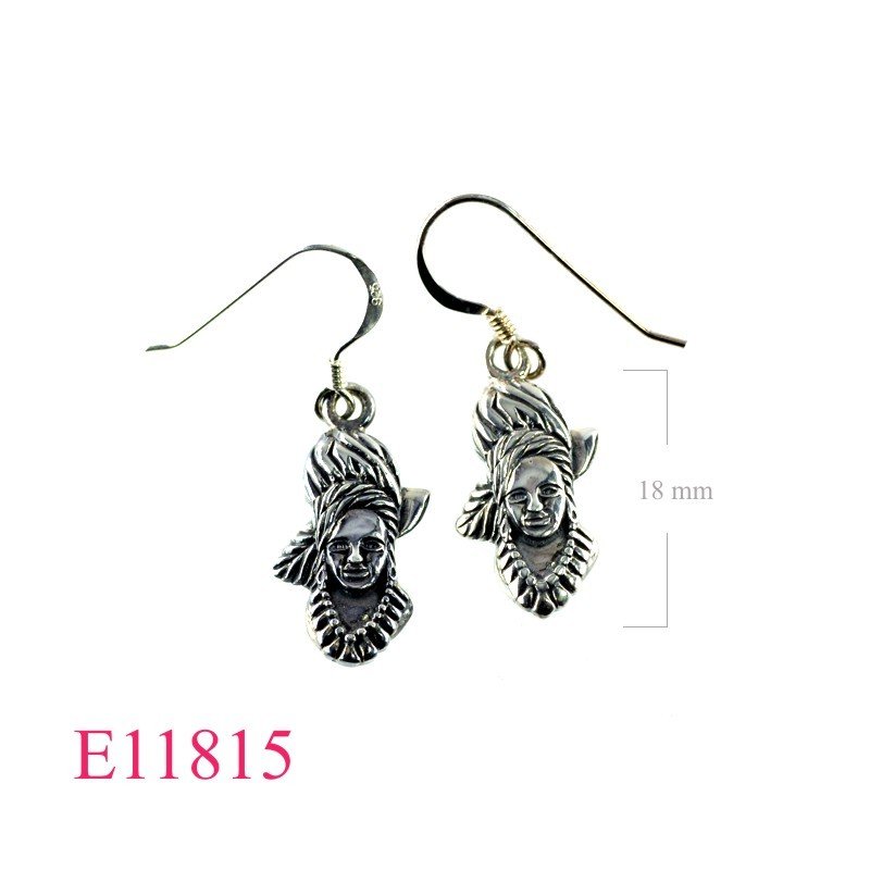 Earrings, African lady.