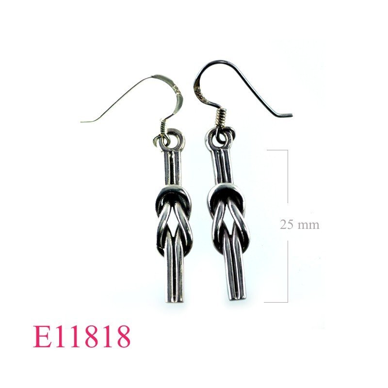 Earrings, love knot.