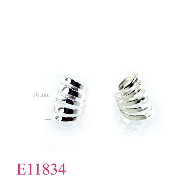 Earrings, 5 flat lines earcuff.