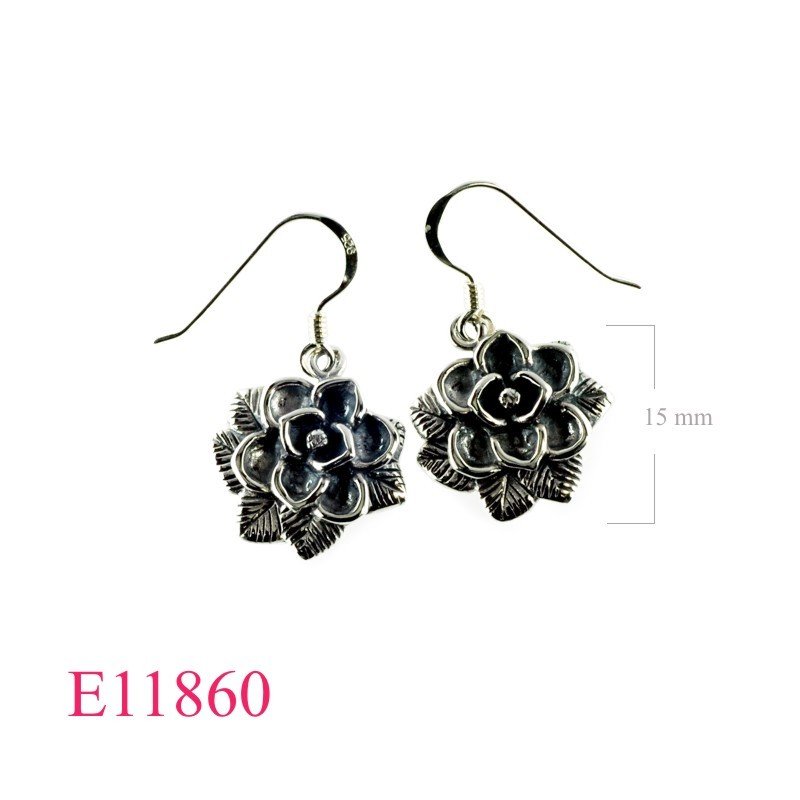 Flower Earrings, Magnolia Earrings, 17mm.