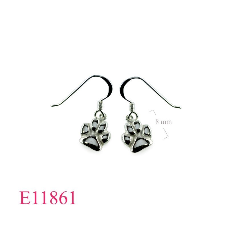 Earrings, dog paw.