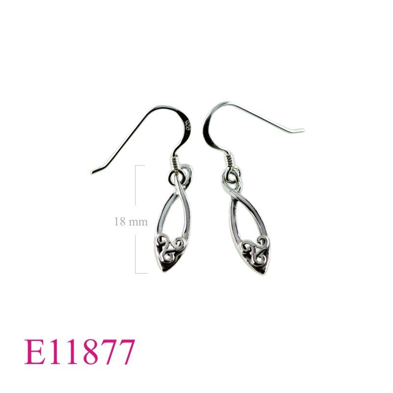 Triskelion Earrings, 19mm Triskelion on drop frame.
