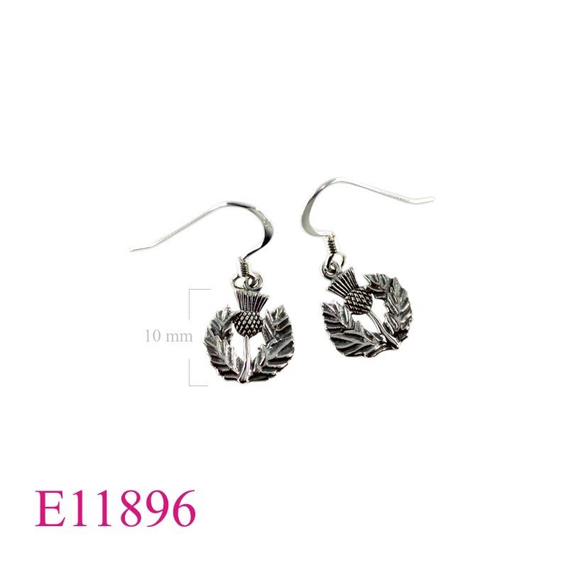 Earrings, 11mm Thistle.