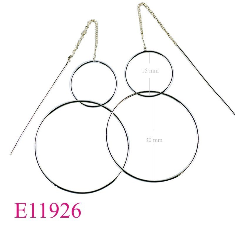 Earrings, hoops design.