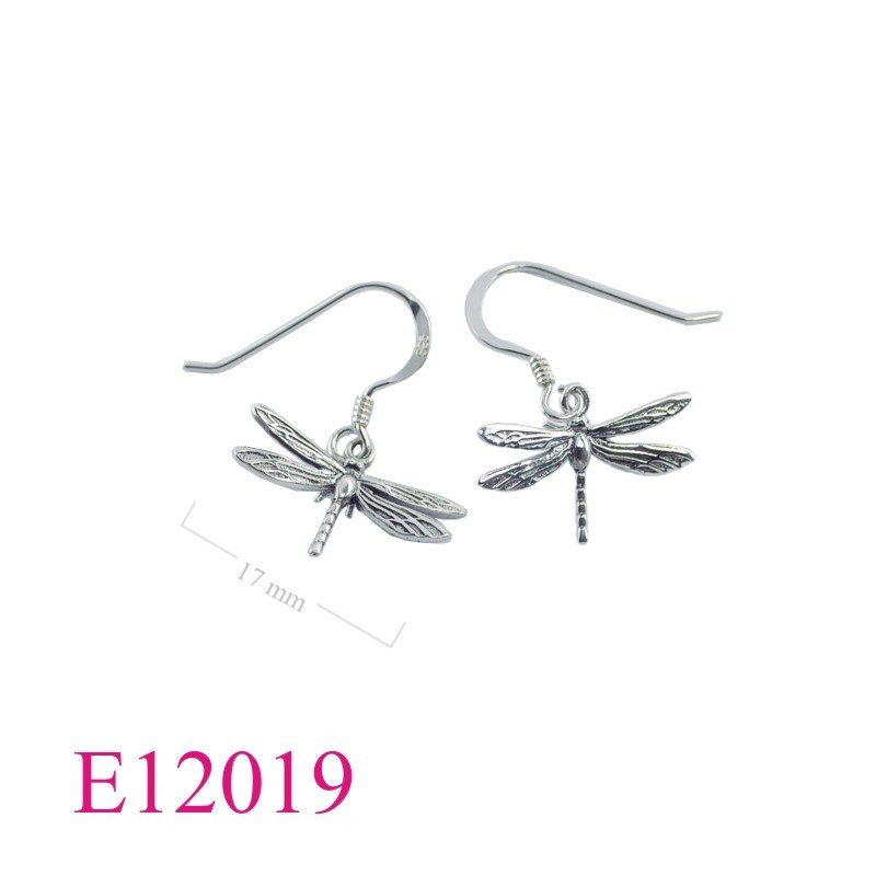 Earrings, dragonfly.