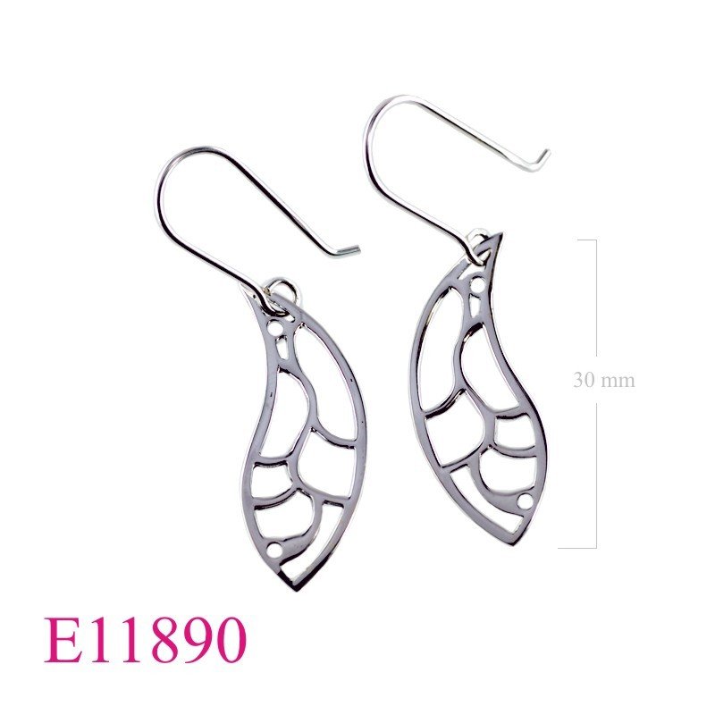 Earrings, leaf shape stencil.