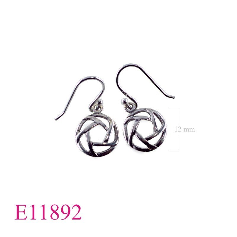 Earrings, opened swirl.