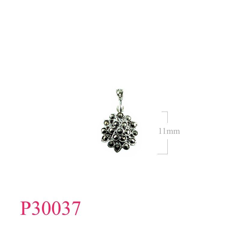 Flower Pendant, Marcasite Pendant,   shape.