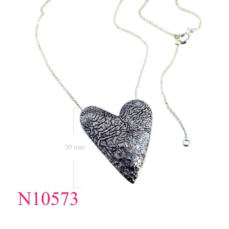 Necklace, 16+2 inches chain and heart.