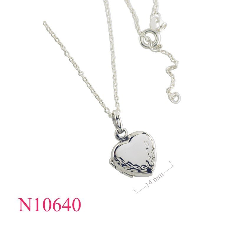 Heart Necklace, Locket Necklace, 16 inches chain and 13mm  .