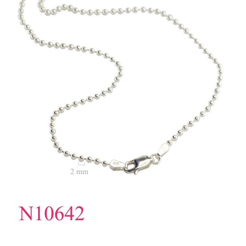 Necklace, 38 cm. 2 mm ball chain.