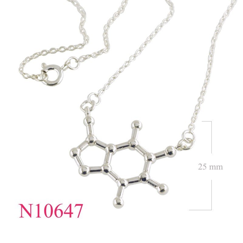 Necklace, 16 inches chain and molecule model design.