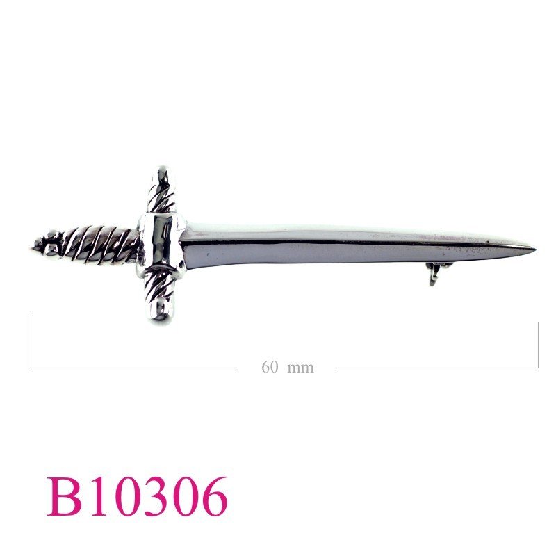 Brooch, sword.