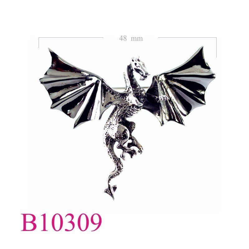 Brooch, dragon.
