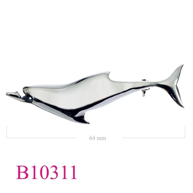Brooch, dolphin.