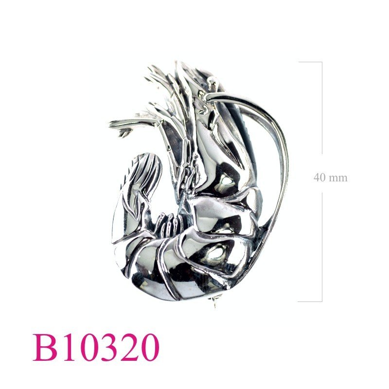 Brooch, shrimp.
