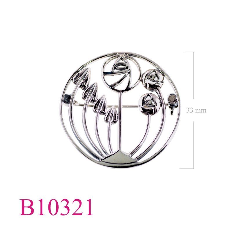Rose Brooch, Mackintosh Brooch, round Mackintosh.