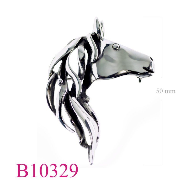 Brooch, horse head.