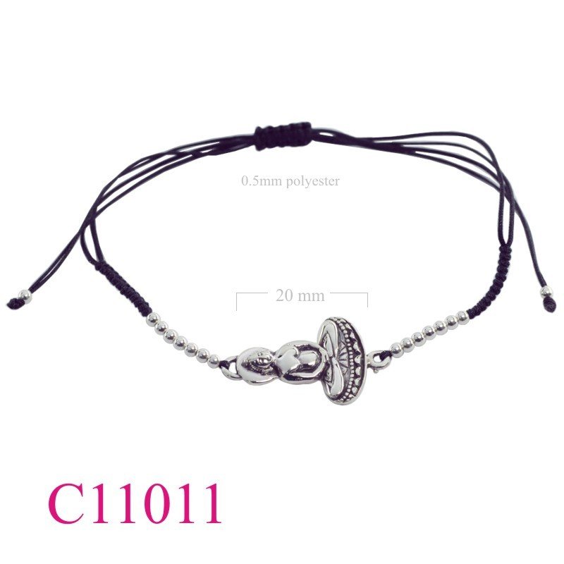 Bracelet, Buddha with 0.5mm polyester string.