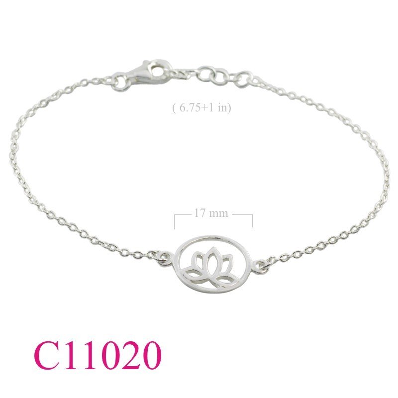Bracelet, openwork oval lotus.