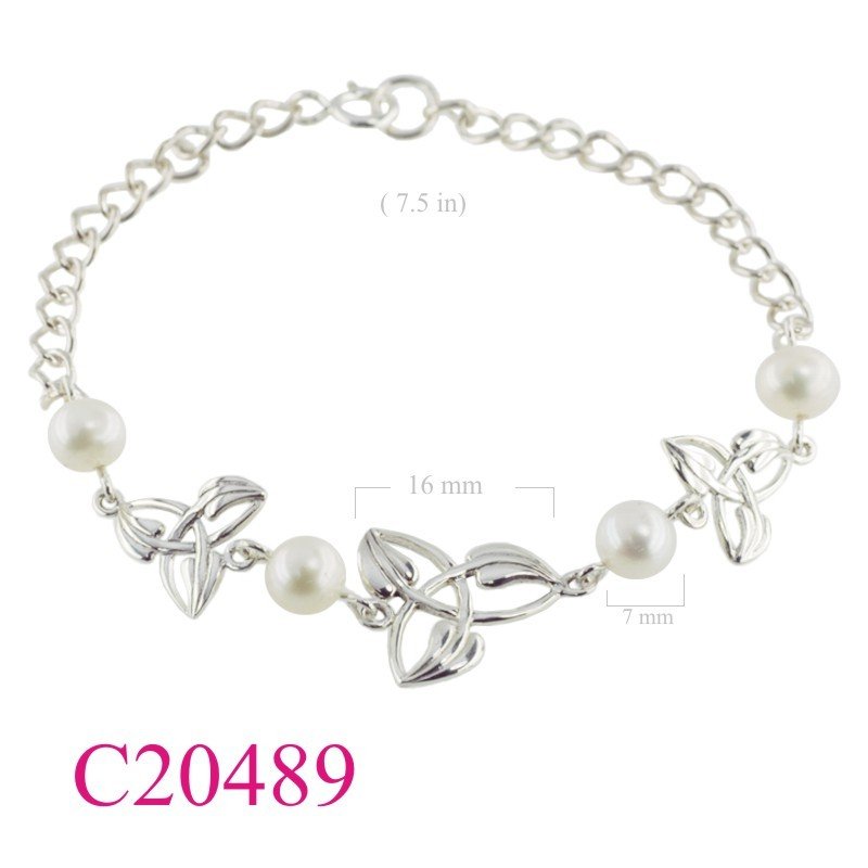 Bracelet, oval Mackintosh design with FW perls.