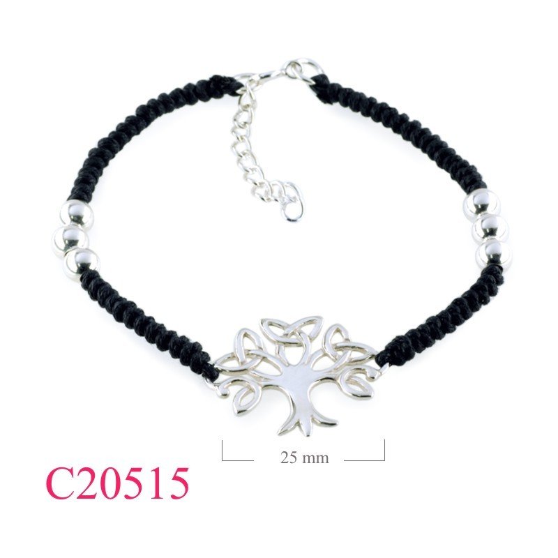 Tree Of Life Bracelet, Travel Jewelry Bracelet, Trinity  and cotton knot design.