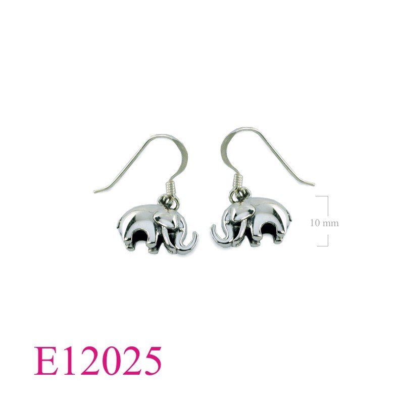 Earrings, elephant.