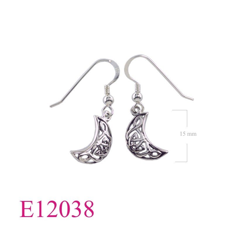 Celtic Earrings, Crescent Earrings, Celtic .