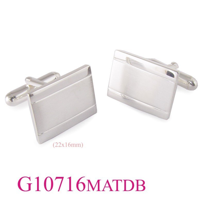 Gift Jewelry, 2 tones rectangle cufflinks.