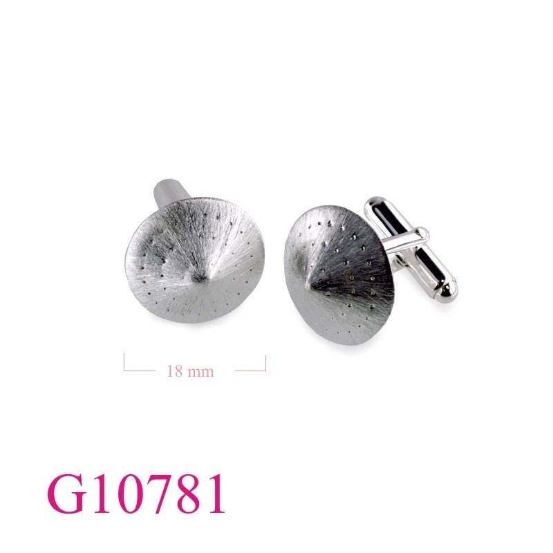 Gift Jewelry, Ice scratch surface Vietnamese hat shape cufflinks.