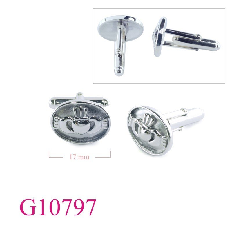 Gift Jewelry, oval Claddagh cufflinks.