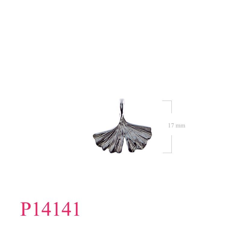 Pendant, ginkgo leaf.