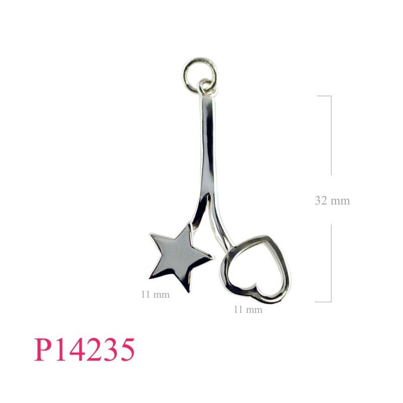 Heart Pendant, Star Pendant,  and  long hanging.