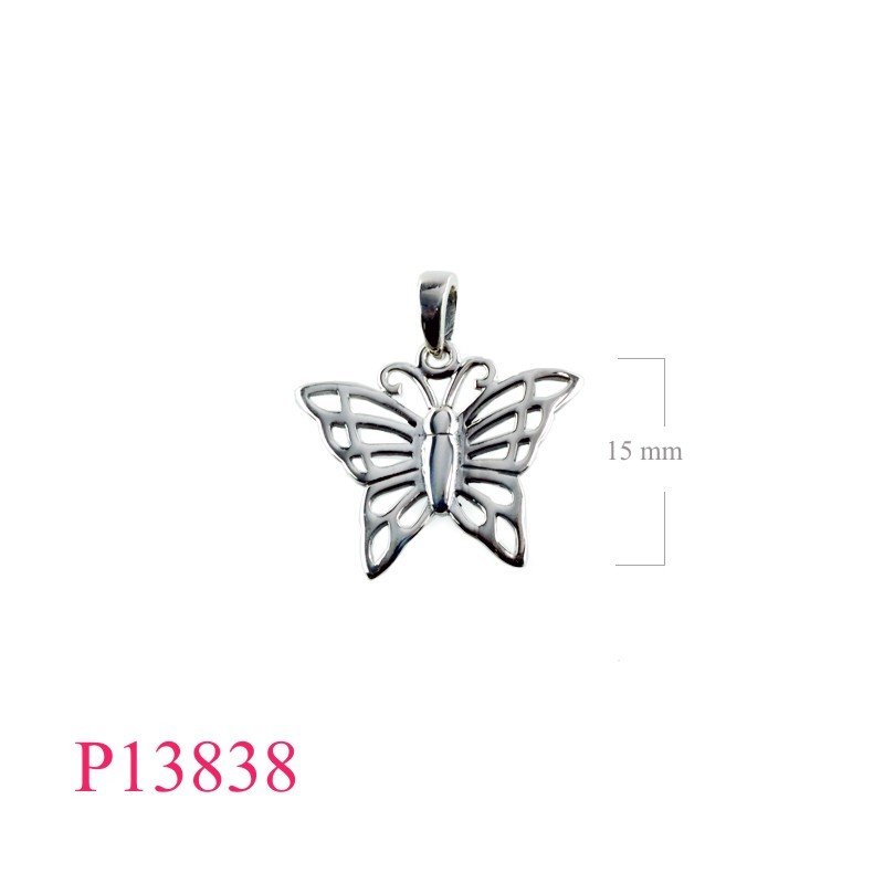 Pendant, opened butterfly.